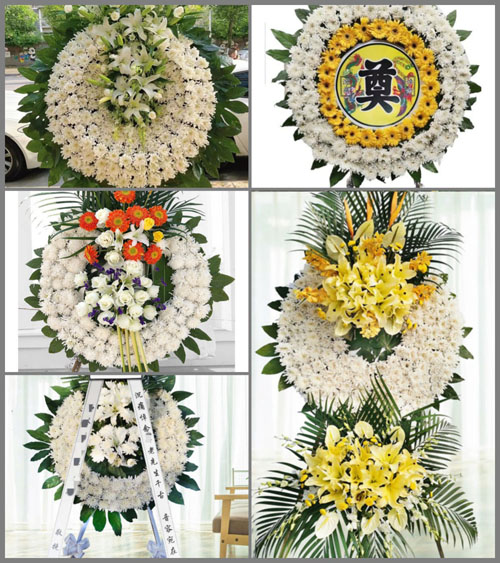 浙江省湖州长兴县小浦镇花圈速递